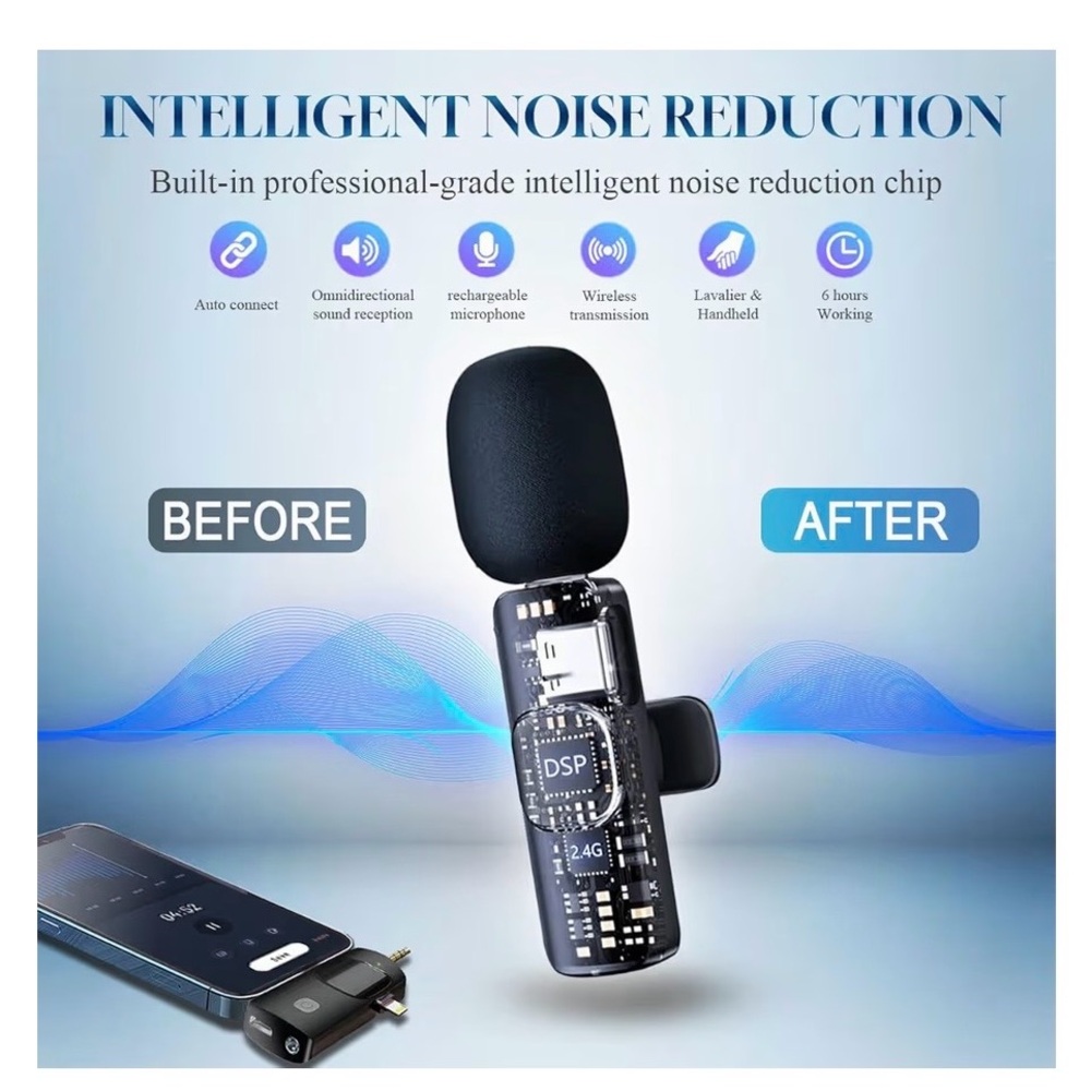 Black Wireless Microphone Set - Picture 5 of 7